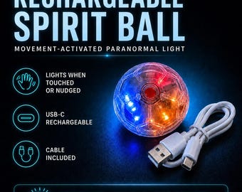PELOTA RECARGABLE CON FORMA DE GATO ESPIRITUAL para investigaciones paranormales y vigilias.