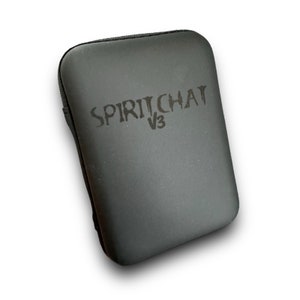 May include: A black zippered carrying case with the text "SPIRITCHAT V3" printed on the front.