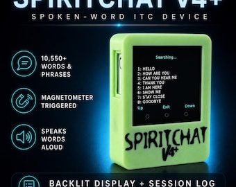 ¡CAJA ESPIRITUAL! Dispositivo parlante para investigaciones paranormales de caza de fantasmas. ¡Más de 10550 palabras! Alternativa a Ovilus Alice - SpiritChat V4+