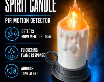 DETECTOR DE MOVIMIENTO ESPIRITUAL vela. Dispositivo de espectáculo de luces con sensor PIR para equipos paranormales para investigaciones, caza de fantasmas, vigilias