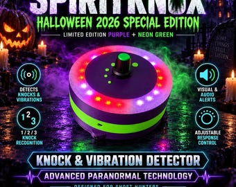 ¡Detector de vibraciones espirituales sensible! Golpe/golpeteo. Geófono. Dispositivo paranormal para la caza de espíritus y fantasmas, ideal para vigilias e investigaciones. spiritknox