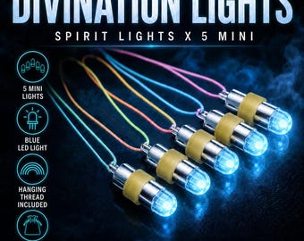 DIVINATION LIGHTS / Spirit lights x 5.  Mini bullet lights for paranormal investigations, ghost hunting spiritual vigils