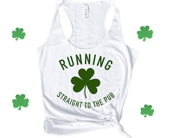 St Patrick's Running Tank, Shamrock Running Tanks, Cute St Patrick's Day Shirts, Matching St Patrick's Tanks, St Patrick's Running Shirt