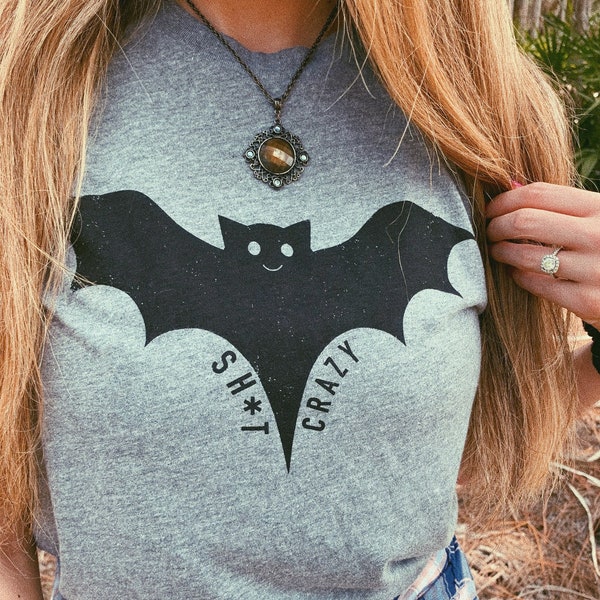 Bat Sh*t Crazy, Cute Halloween T Shirts, Halloween Bat Shirts, Women's Halloween Shirt, Funny Halloween Shirts, Halloween Shirt Women.