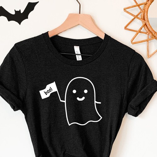 Cute Women's Halloween Shirts Boo Shirt Halloween Ghost Etsy