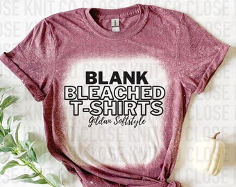 BLANK Bleached Shirts for Sublimation, Sublimation Blank Shirts, Gildan 640 Heather Maroon, Blank Gildan Bleached Shirt Bundle, Pre Bleached