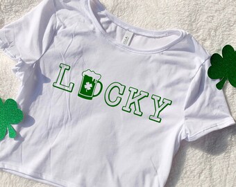 St Patrick Crop, Cute St Paddys Day Shirt For Women, Irish Shirt, St Patricks Day Shirt Women, Drinking Shirts, Funny St Patricks