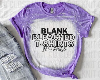 BLANK Bleached Shirts for Sublimation, Sublimation Blank Shirts, Gildan 640 Heather Purple, Blank Gildan Bleach Shirt, Pre Bleached