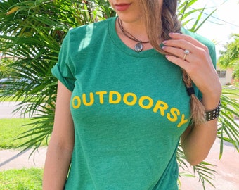 Cute Graphic Tees for Women, Outdoorsy, Happy Camper T-shirt, Adventure Shirt, Camping Shirt, Hiking Tees, Nature Lover, Wanderlust Gift