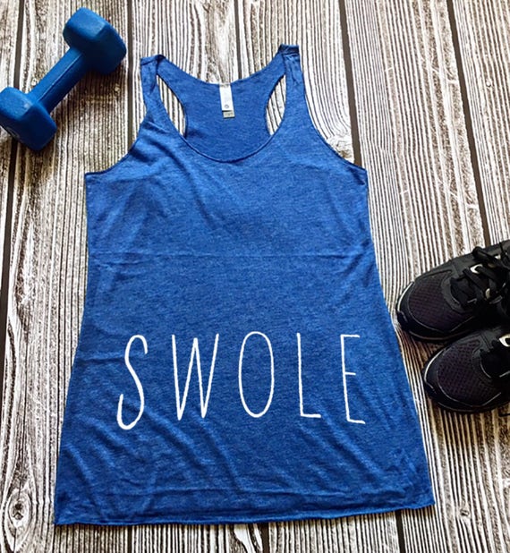 SWOLE Maternity Workout Tank Top, Maternity Shirt, Pregnant Shirt