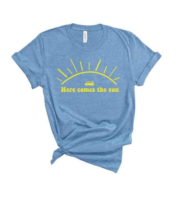 Here Comes the Sun Shirt, Retro T Shirts, Sun Shirt Women, Hippie Clothes, Vintage T Shirt, The Beatles Shirt, Cute Summer Tops, Vacation Here Comes the Sun Shirt, Retro T Shirts, Sun Shirt Women, Hippie Clothes, Vintage T Shirt, The Beatles Shirt, Cute Summer Tops, Vacation