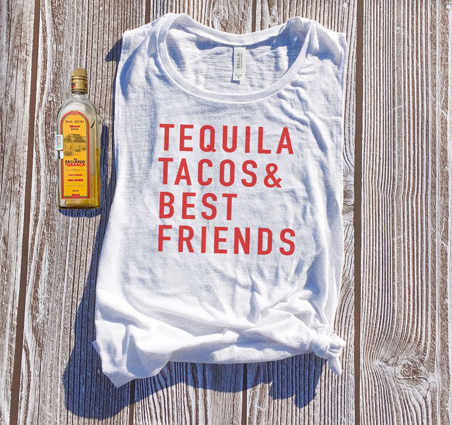 Tacos Tequila and Best Friends - Tea Towel - Lone Star Art