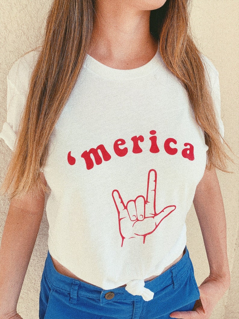 4th of July Shirts, 'Merica, Patriotic Shirts, Rock On Shirts, America Shirts for Women, July Fourth Tees, Womens 4th of July, America Tees image 3