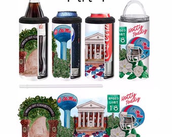 The University of Mississippi 4 in 1 Can Cooler