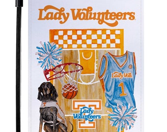 University of Tennessee Lady Volunteers Basketball Garden Flag