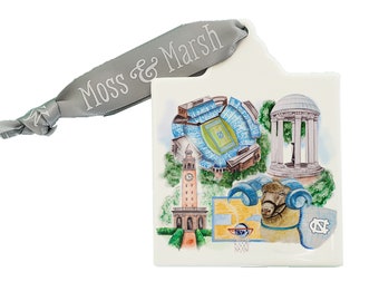 The University of North Carolina Watercolor Ornament
