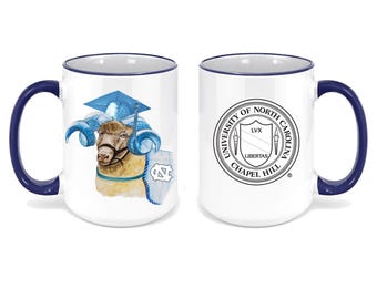 The University of North Carolina Rameses Graduate Ceramic Mug