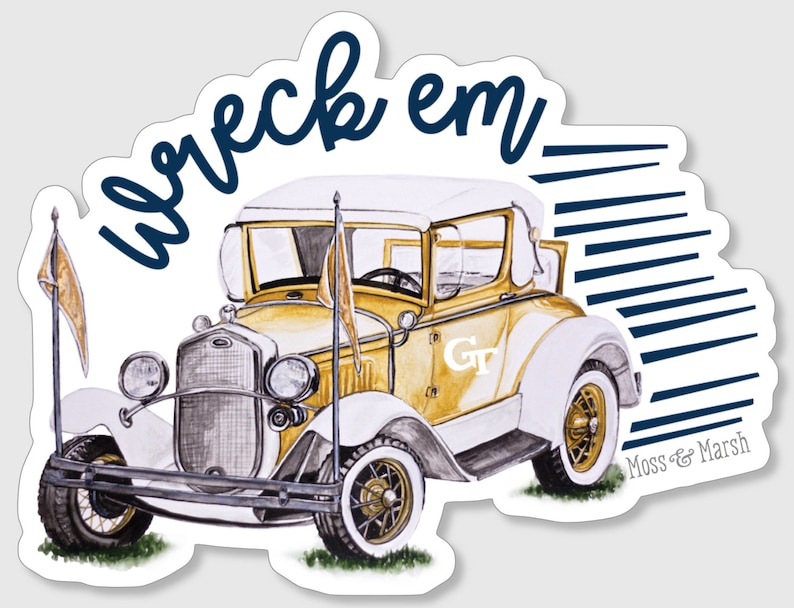 Georgia Tech University Sticker - Etsy