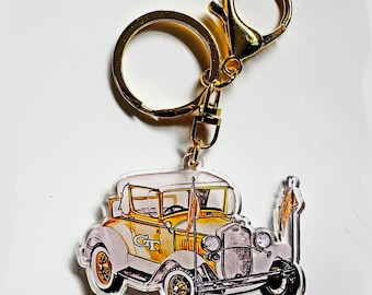 Georgia Tech Rambling Wreck Acrylic Keychain