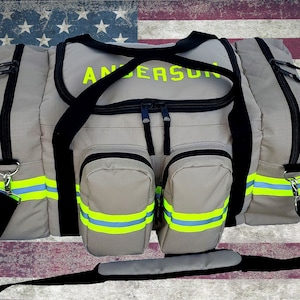 Firefighter Personalized Station Gym Duffle Travel Bag