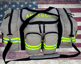 Firefighter Personalized Station Gym Duffle Travel Bag