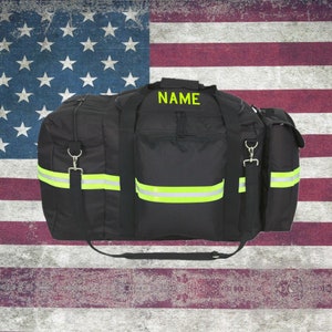 Firefighter Personalized BLACK 3XL Duffle Bag with Mask Bag