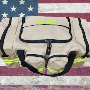 Firefighter Personalized Station Gym Duffle Travel Bag