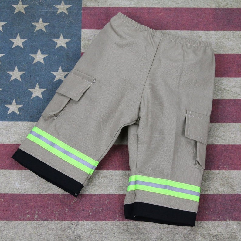 Firefighter Baby TAN Look-Like Turnout Gear Pants Costume bild 1