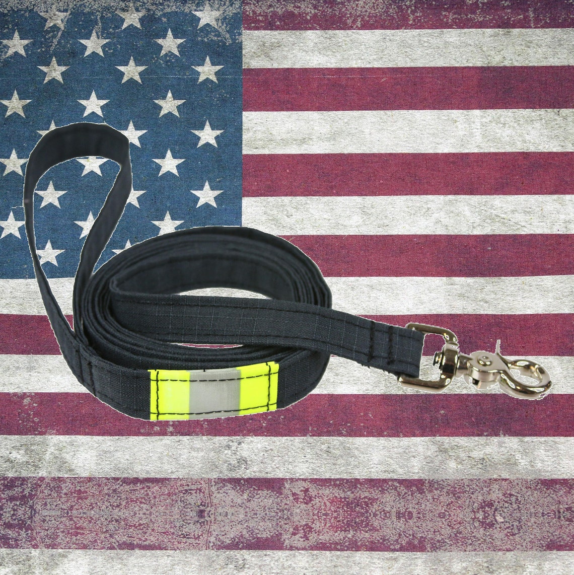Firefighter Personalized BLACK Dog Leash made with Real Etsy
