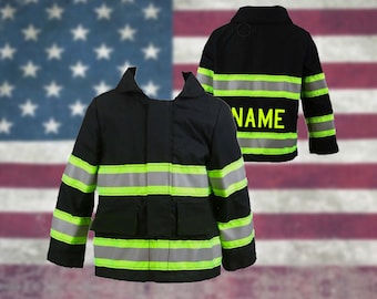 Firefighter Personalized BLACK Toddler Jacket