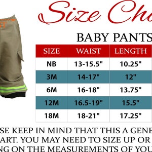 Firefighter Baby TAN Look-Like Turnout Gear Pants Costume bild 3