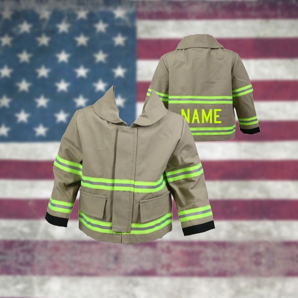 Firefighter Personalized TAN Baby Jacket Costume