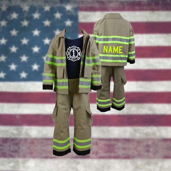 Firefighter Personalized Tan Turnout 3XL Duffle Bag 並行輸入品 Tan Firefighter Set with Accessories