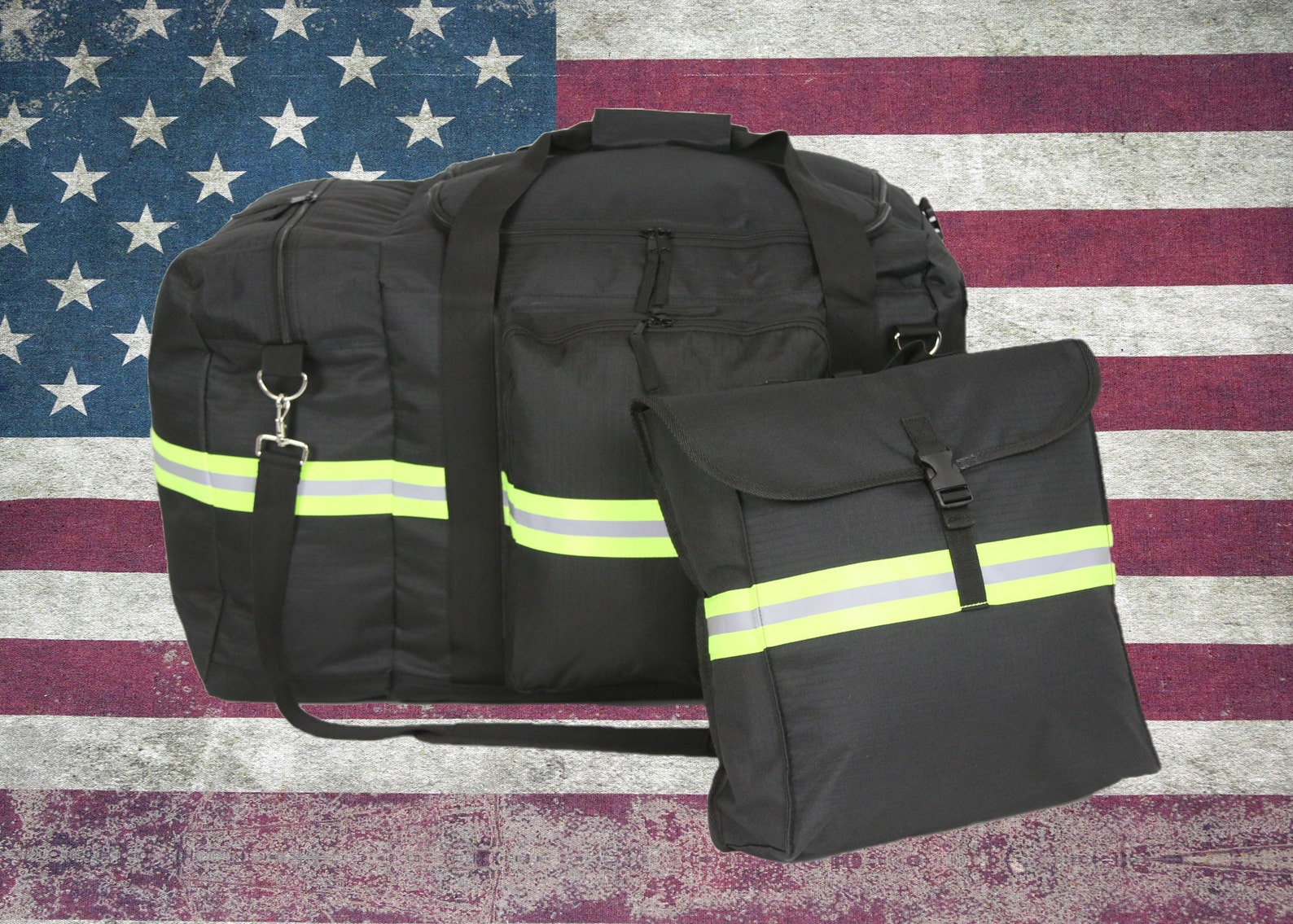 Firefighter Personalized BLACK Duffle Bag and Mask Bag Etsy