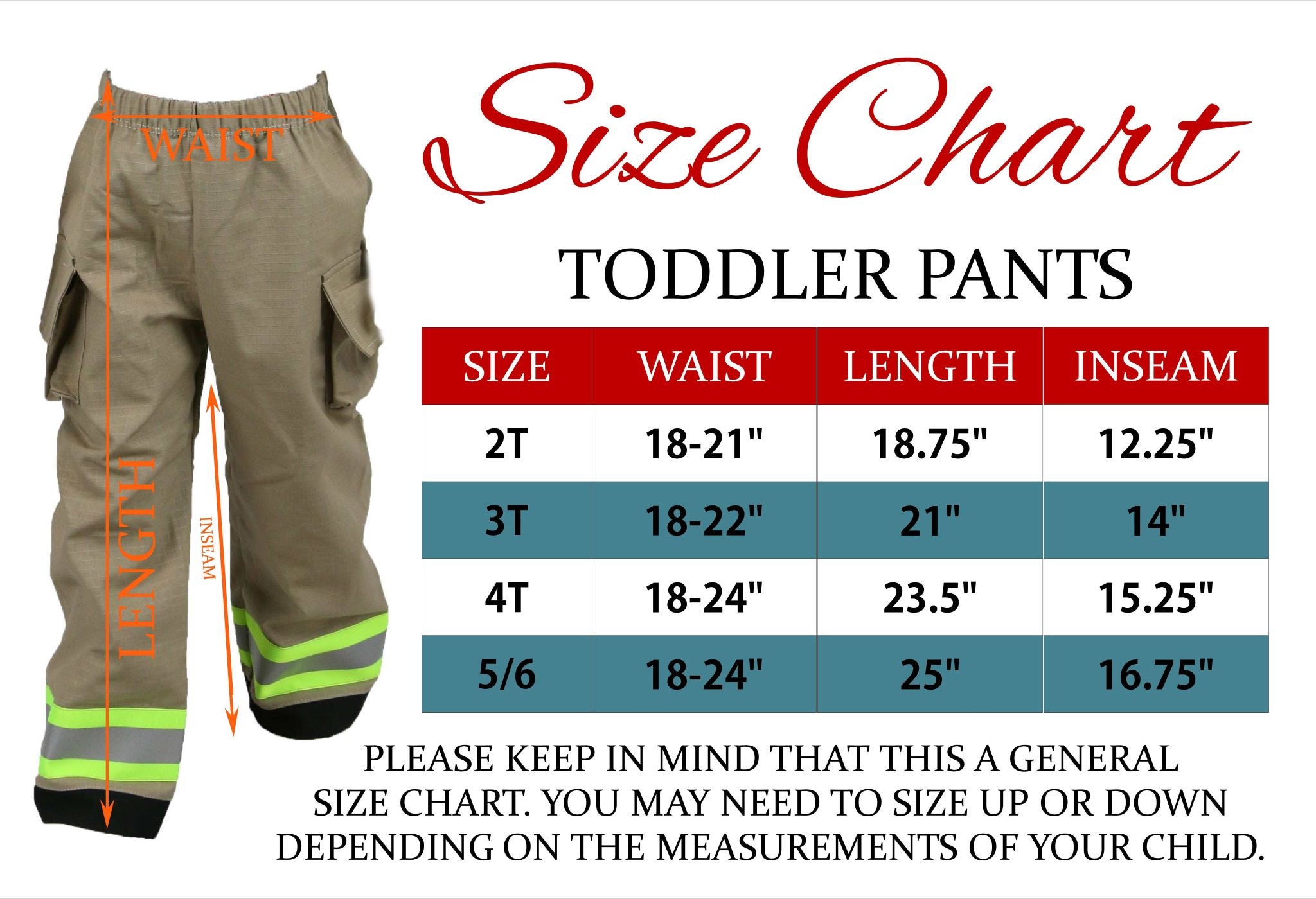 Firefighter TAN Toddler Pants - Etsy