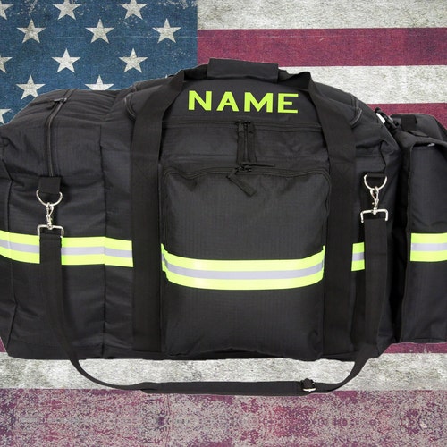 Firefighter Personalized BLACK Duffle Bag and Mask Bag Etsy