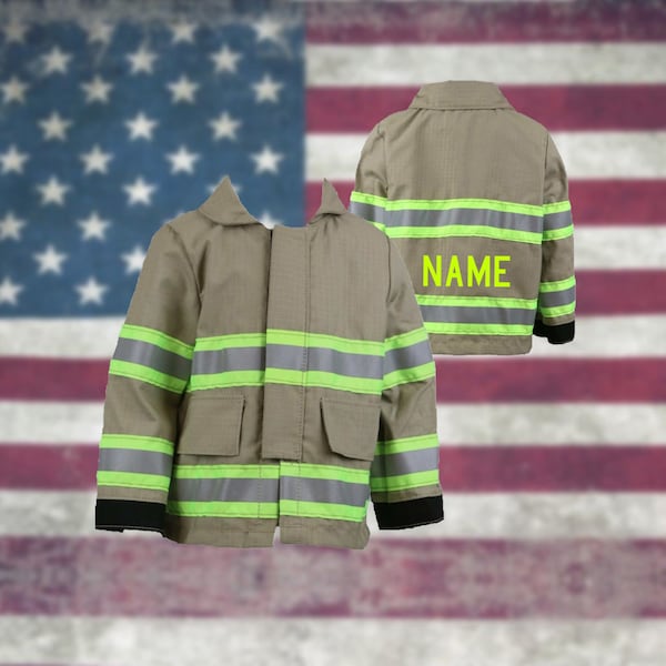 Firefighter Personalized TAN Toddler Firefighter Jacket
