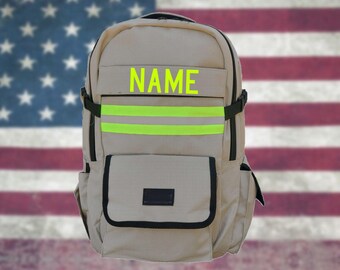 Firefighter Personalized Tan 600D Waterproof Material Daily Laptop