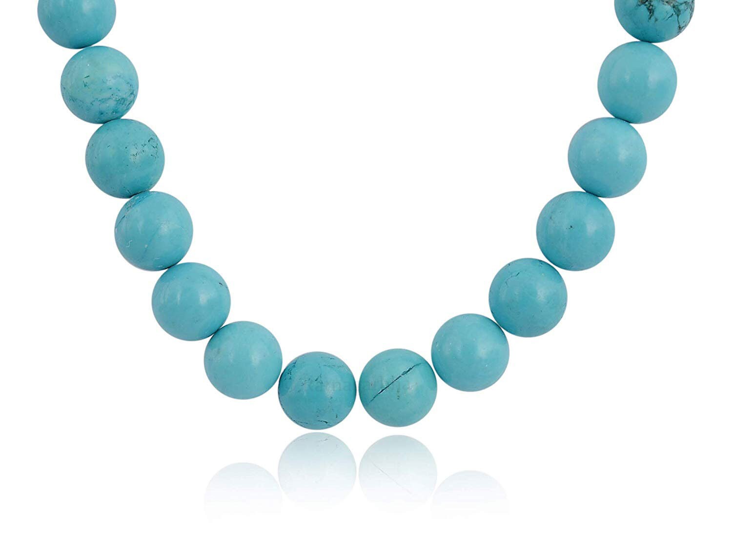 Turquoise Smooth Round Ball Beads Necklace Set With Bracelet & Etsy UK