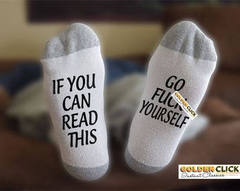Go F Yourself Socks, Funny Socks, Gift For Him, Gift For Her