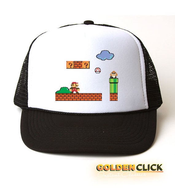 Mario 8 Bit Trucker Hat | Etsy Canada