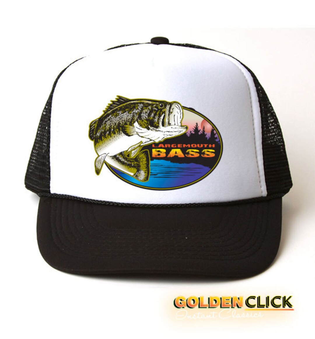 Largemouth Bass Fishing Trucker Hat Etsy
