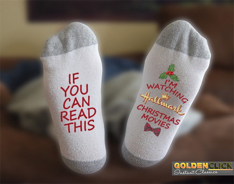 Hallmark Christmas Movies Socks Funny Socks Gift For Her If | Etsy