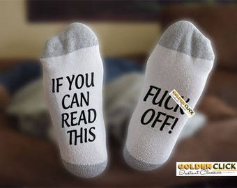 F Off Socks, If You Can Read This, Funny Socks, Gift For Him, Gift For Her