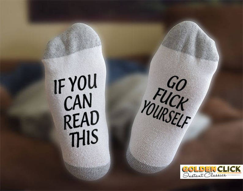 Go F Yourself Socks, Funny Socks, Gift For Him, Gift For Her image 2