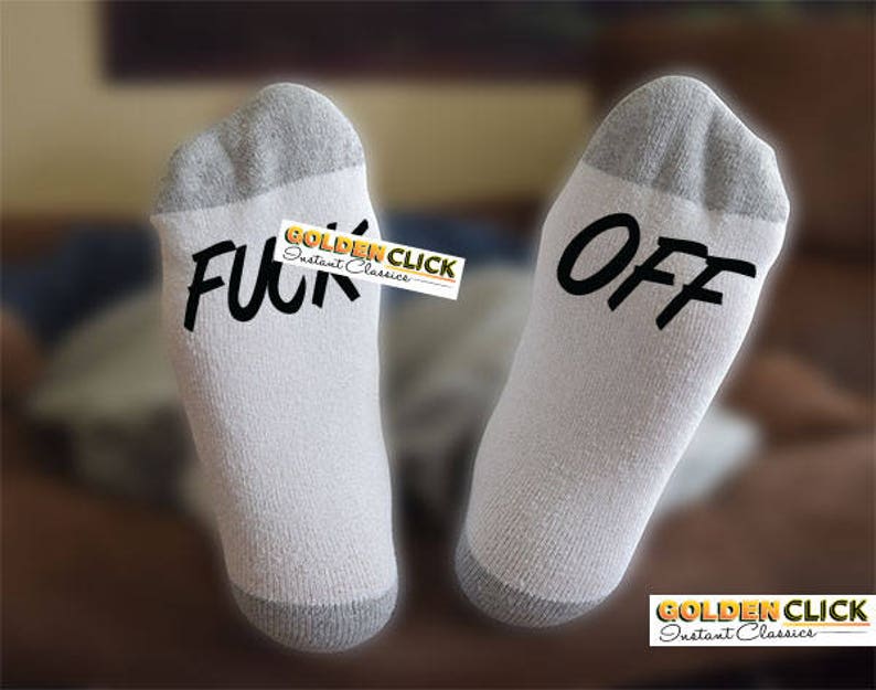F off Socks, Funny Socks, Gift for Him, Gift for Her Etsy