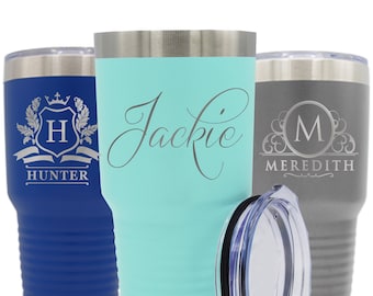Custom Tumbler - 20 oz Tumbler - Double Wall Insulated Tumbler - Engraved Cup - Bridesmaid Tumbler - Stainless Steel Travel Cup - Brides Cup