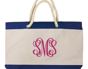 Personalized Beach Bag - Bridesmaid Beach Tote - Beach Bag with Zipper - Beach Bag Bridesmaid - Monogrammed Beach Bag - Beach Bag Tote