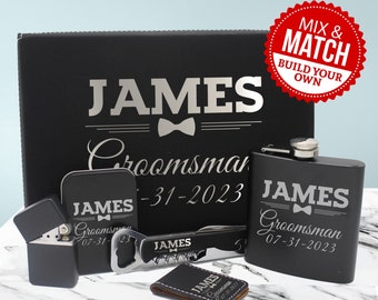 Gift Box for Groomsman - Proposal Gift Box - Personalized Groomsman Gift - Groomsmen Gift Box - Bestman Flask - Customized Groomsman Gift