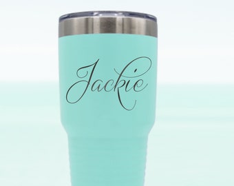 Personalized Insulated Travel Tumblers - Stainless Steel Sweat Proof Double Wall Tumblers for Him and Her